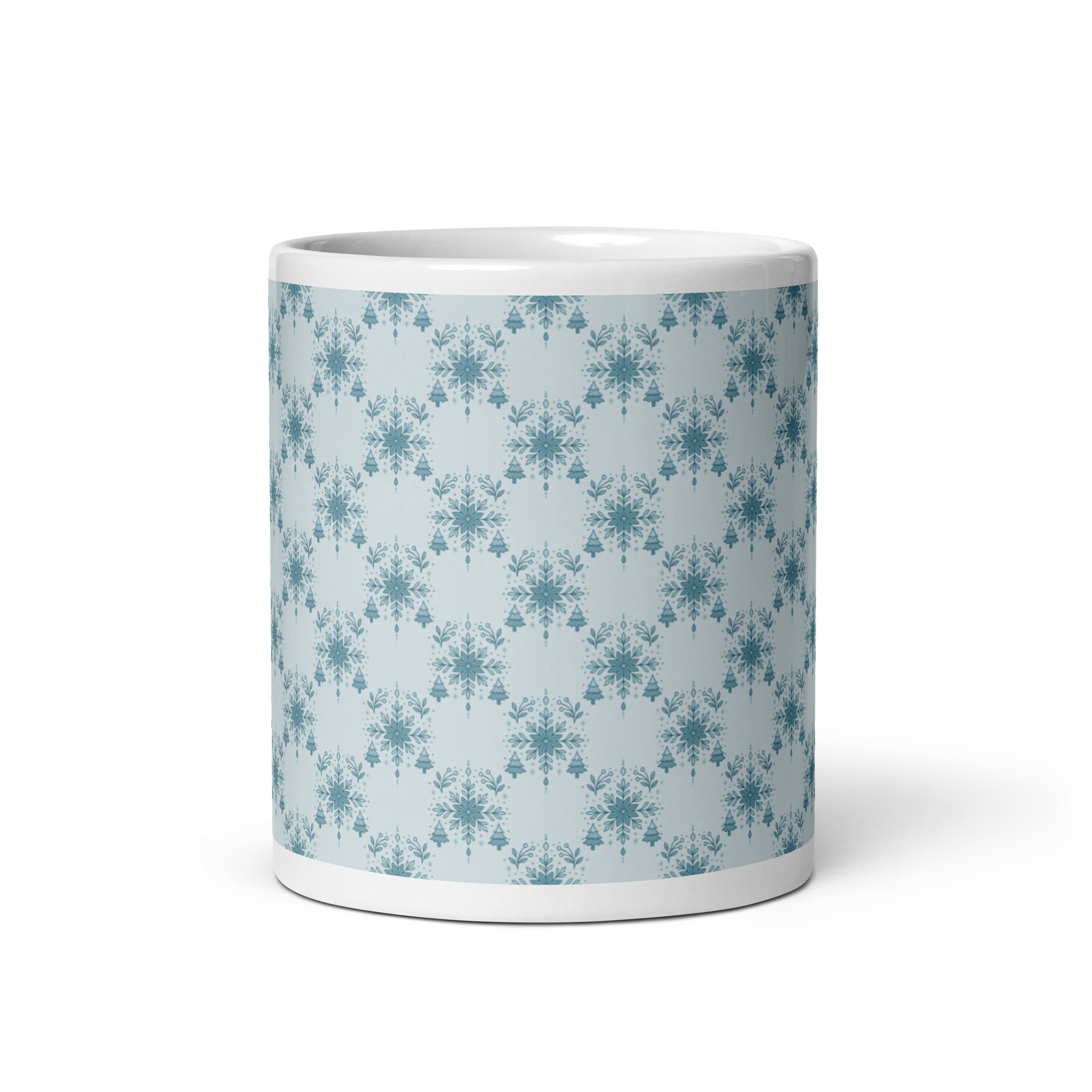 Blue glossy mug
