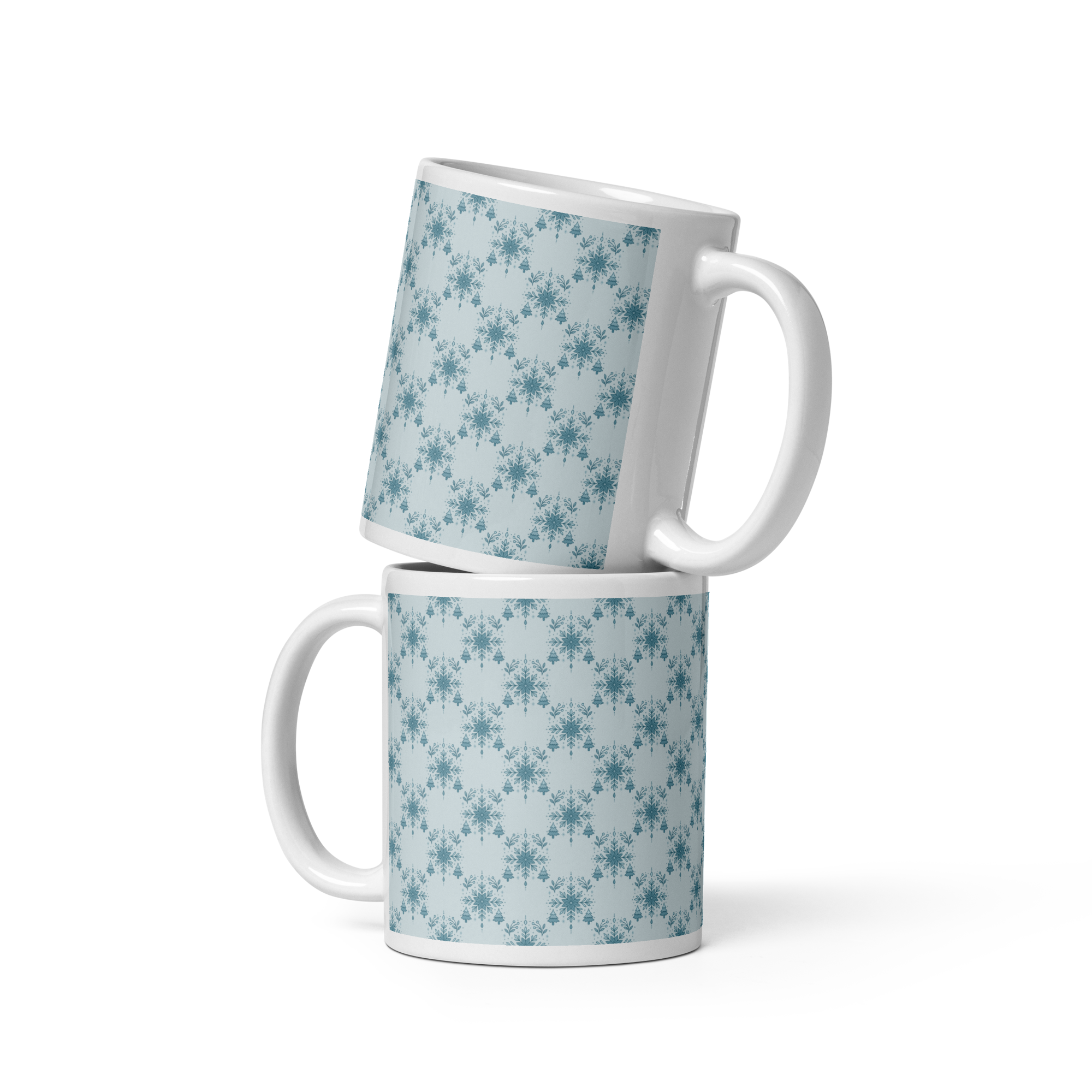 Blue glossy mug
