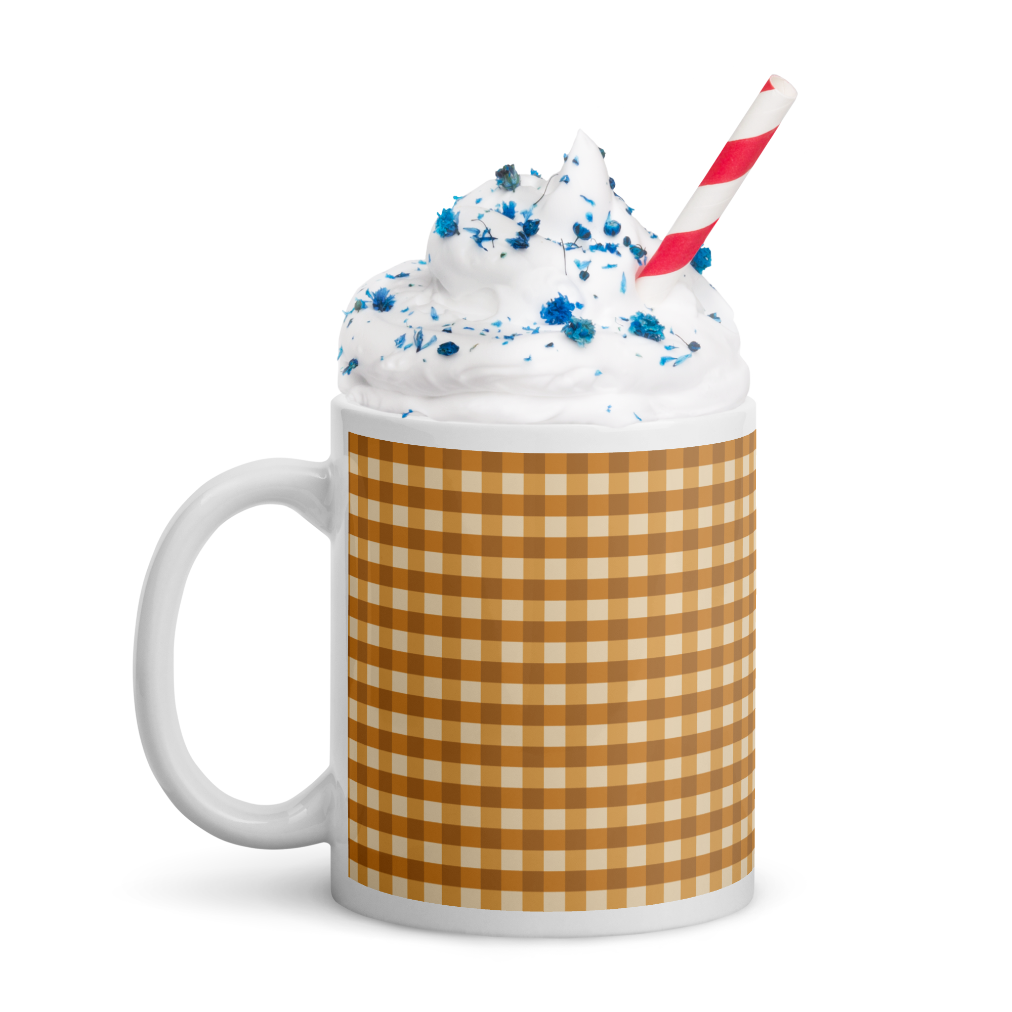 Gingham Glossy Mug