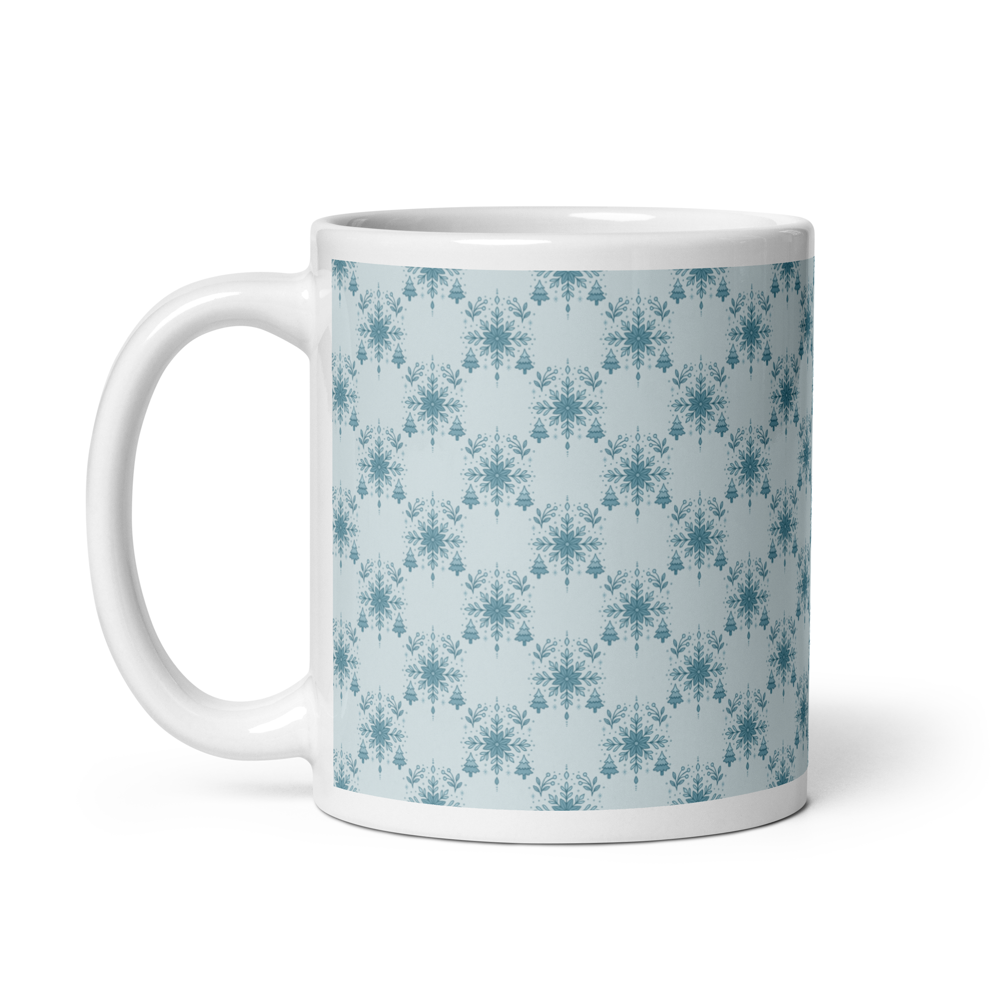 Blue glossy mug