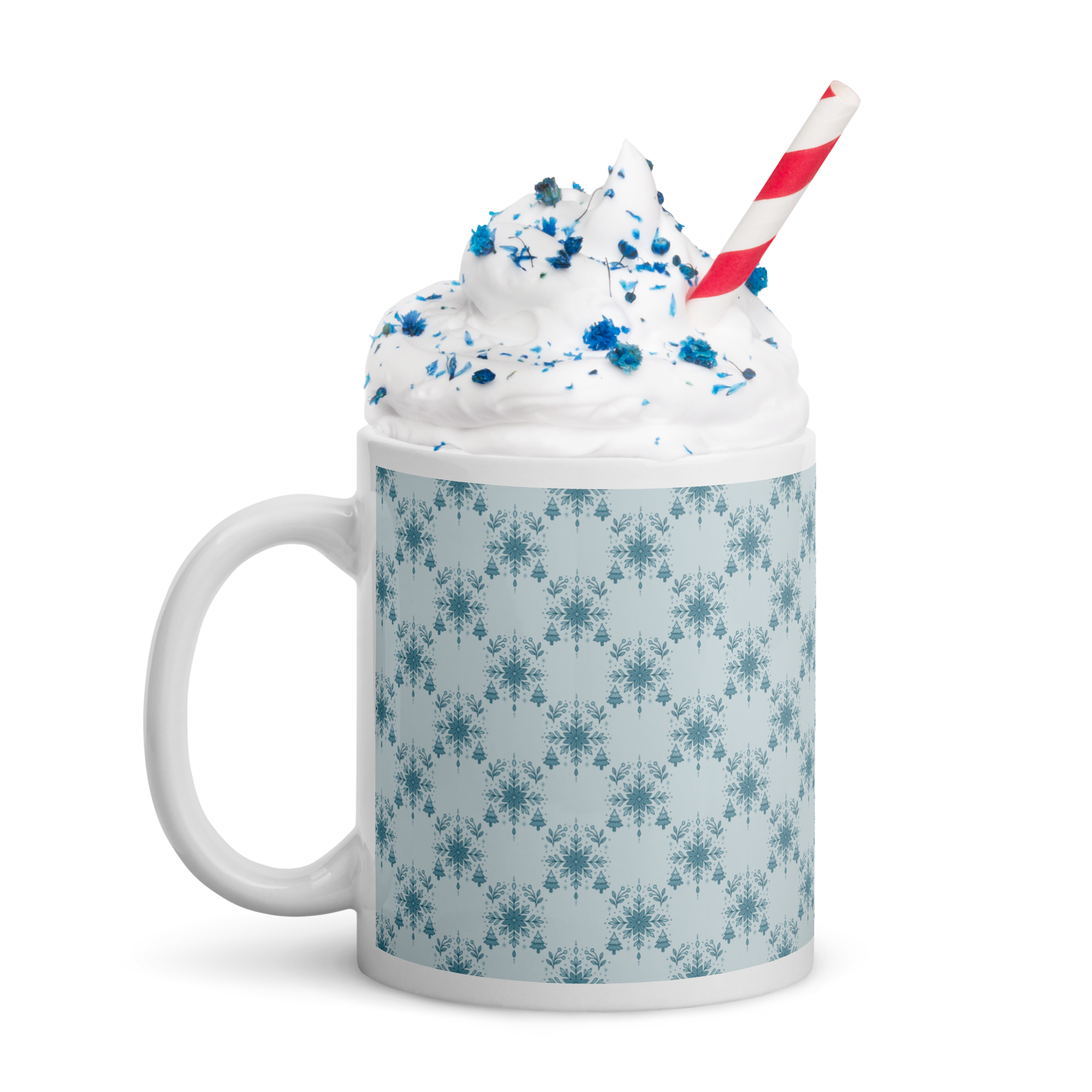 Blue glossy mug