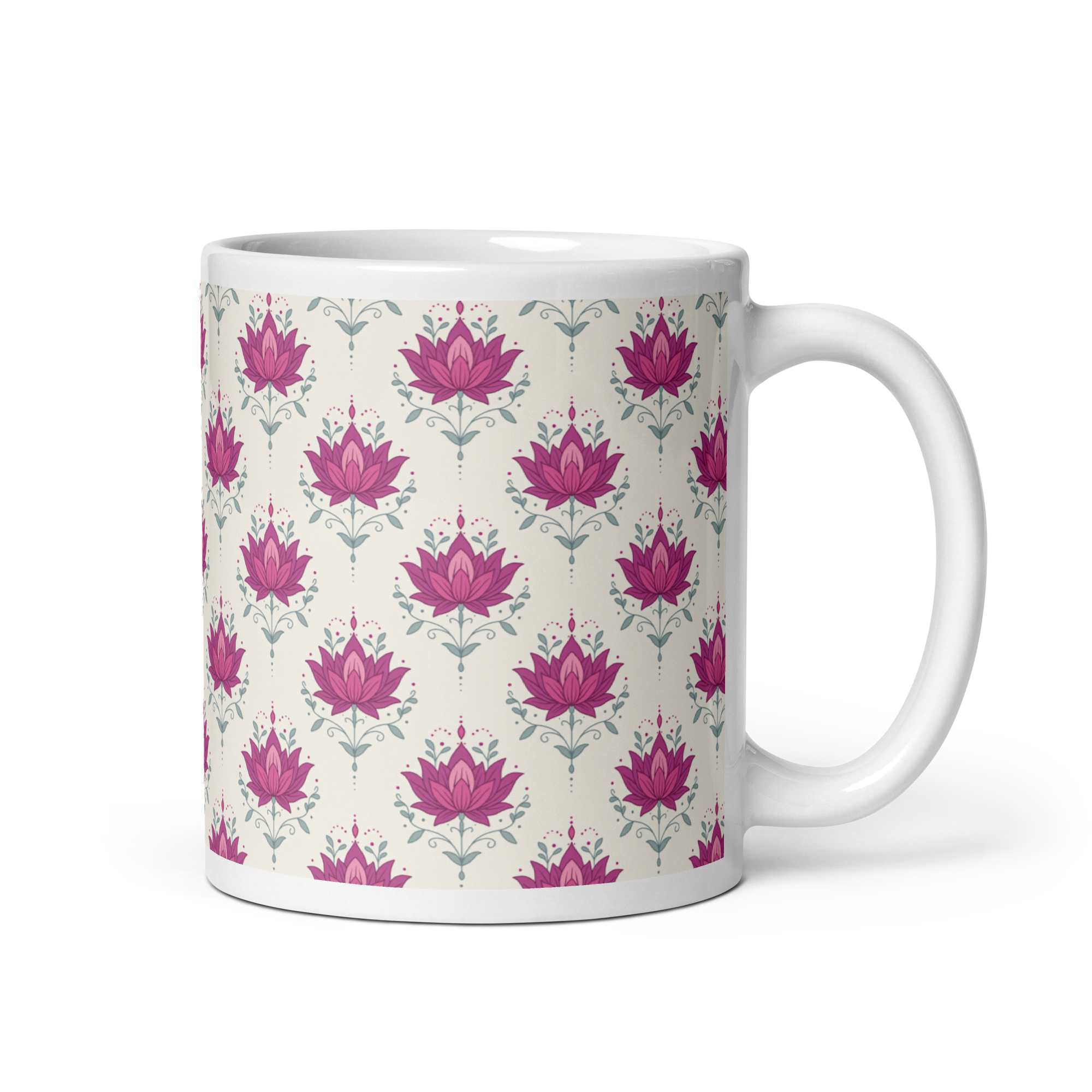 Lotus Glossy Mug