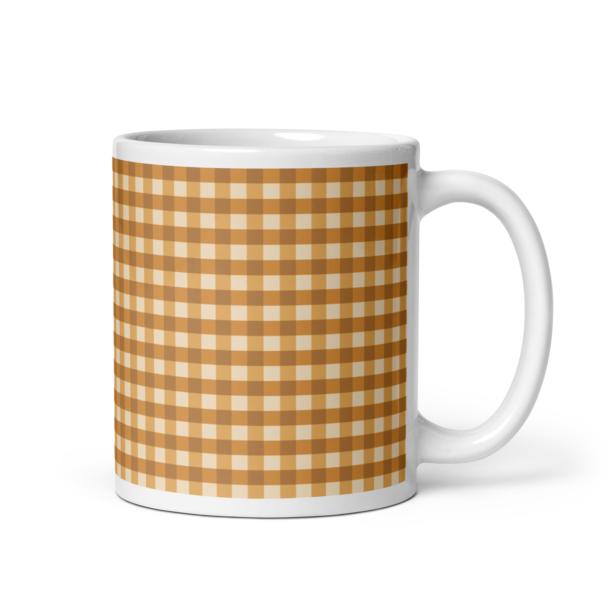 Gingham Glossy Mug