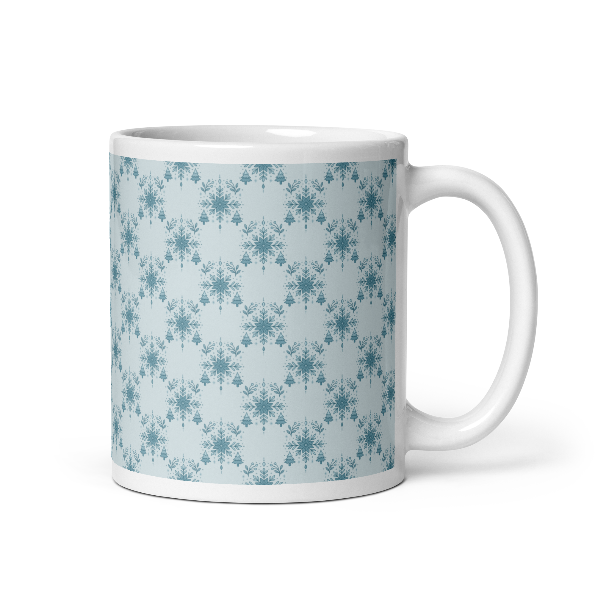 Blue glossy mug