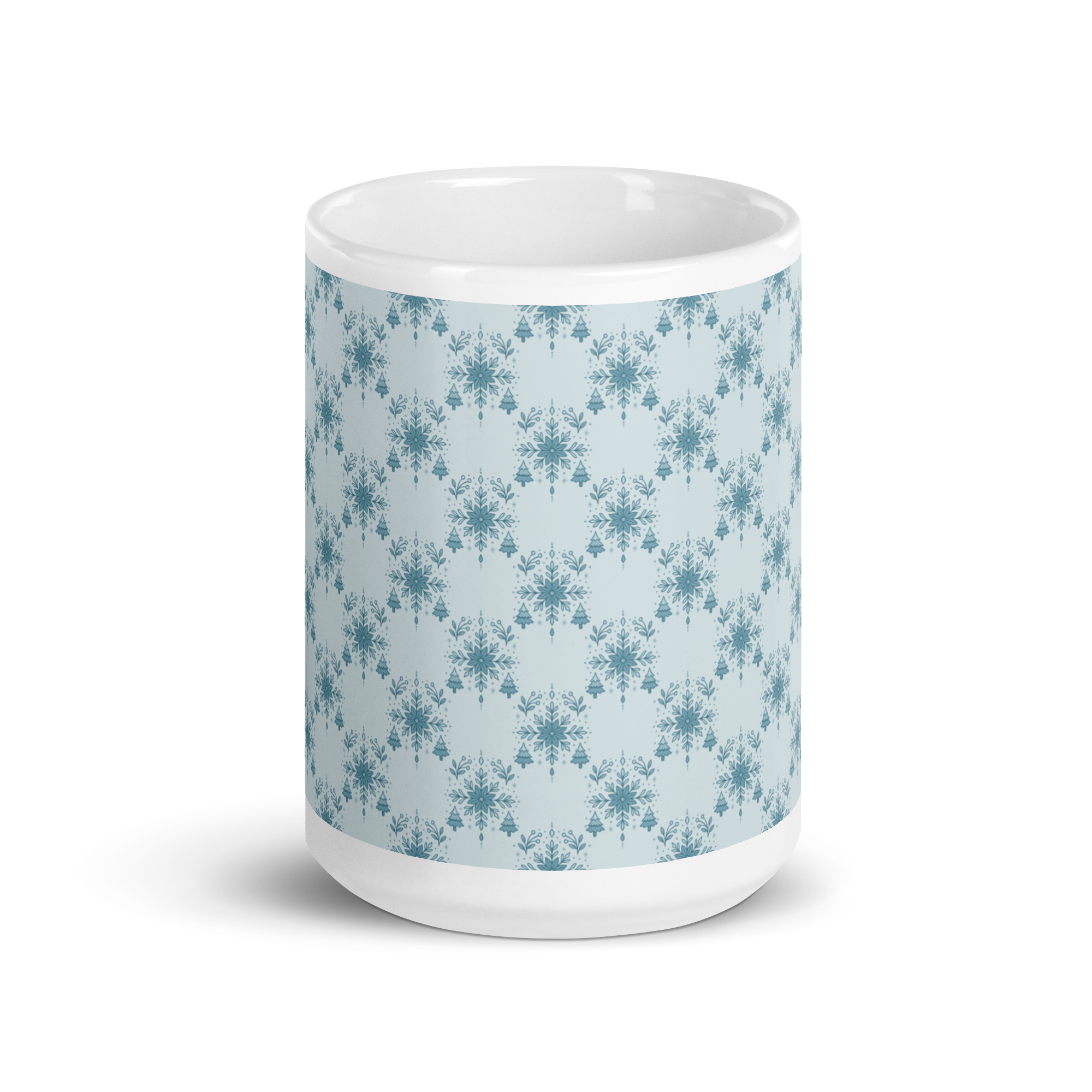 Blue glossy mug