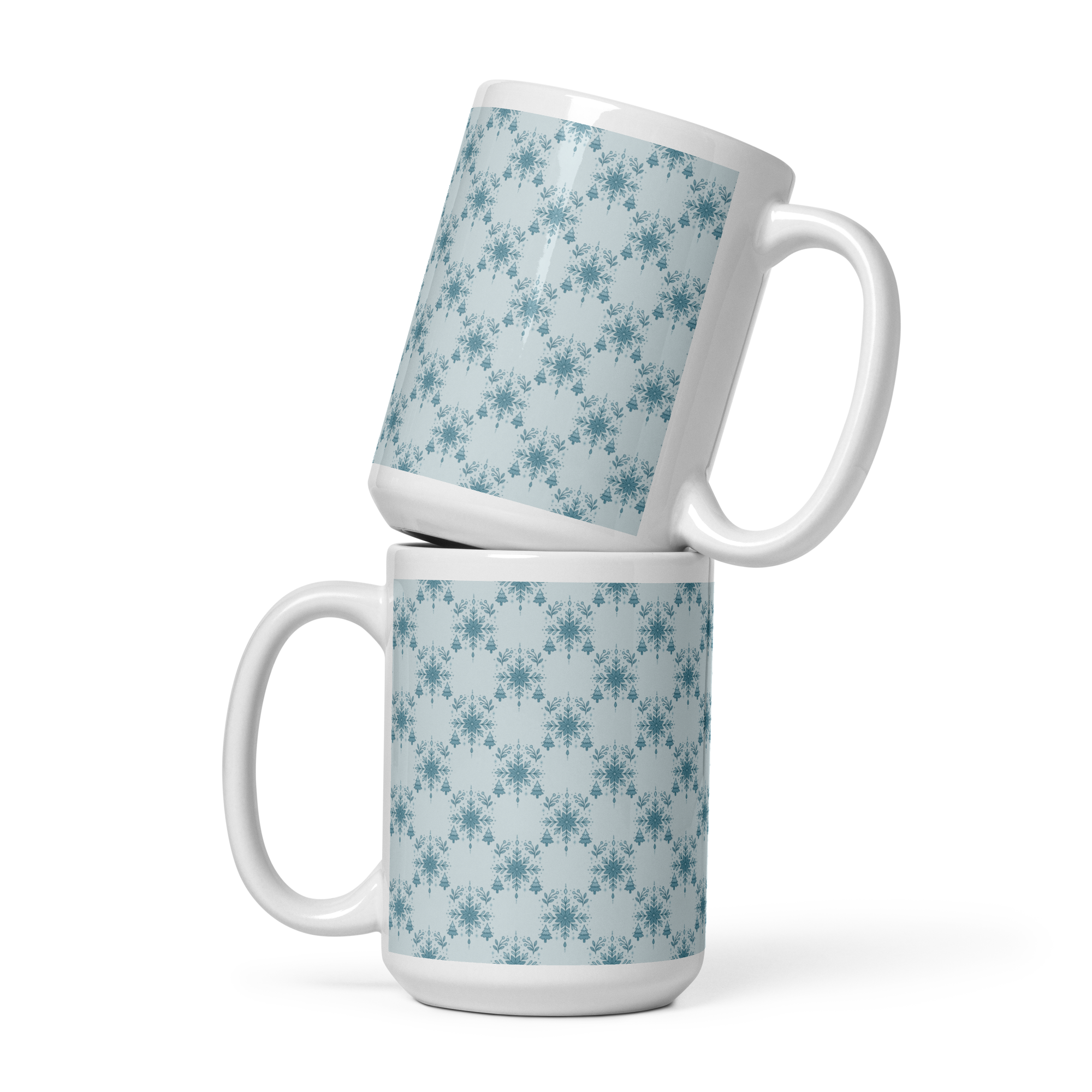Blue glossy mug