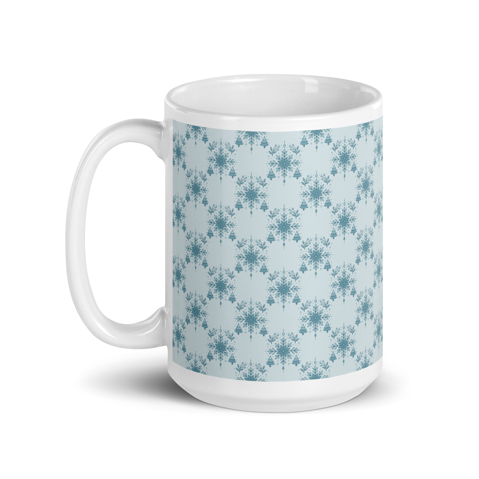 Blue glossy mug