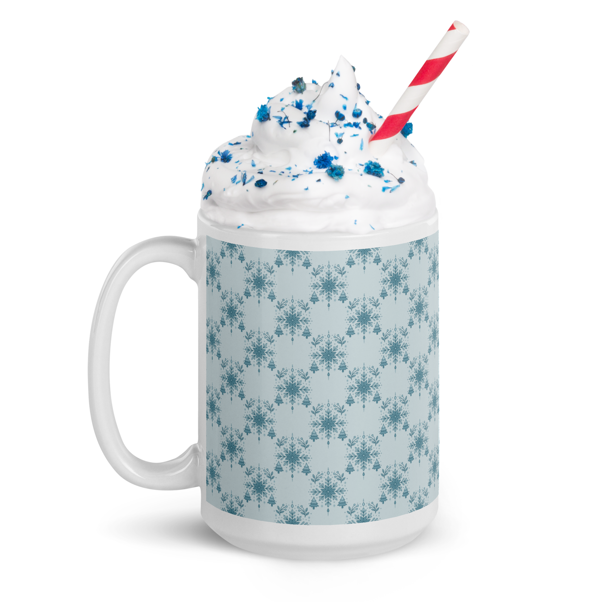 Blue glossy mug