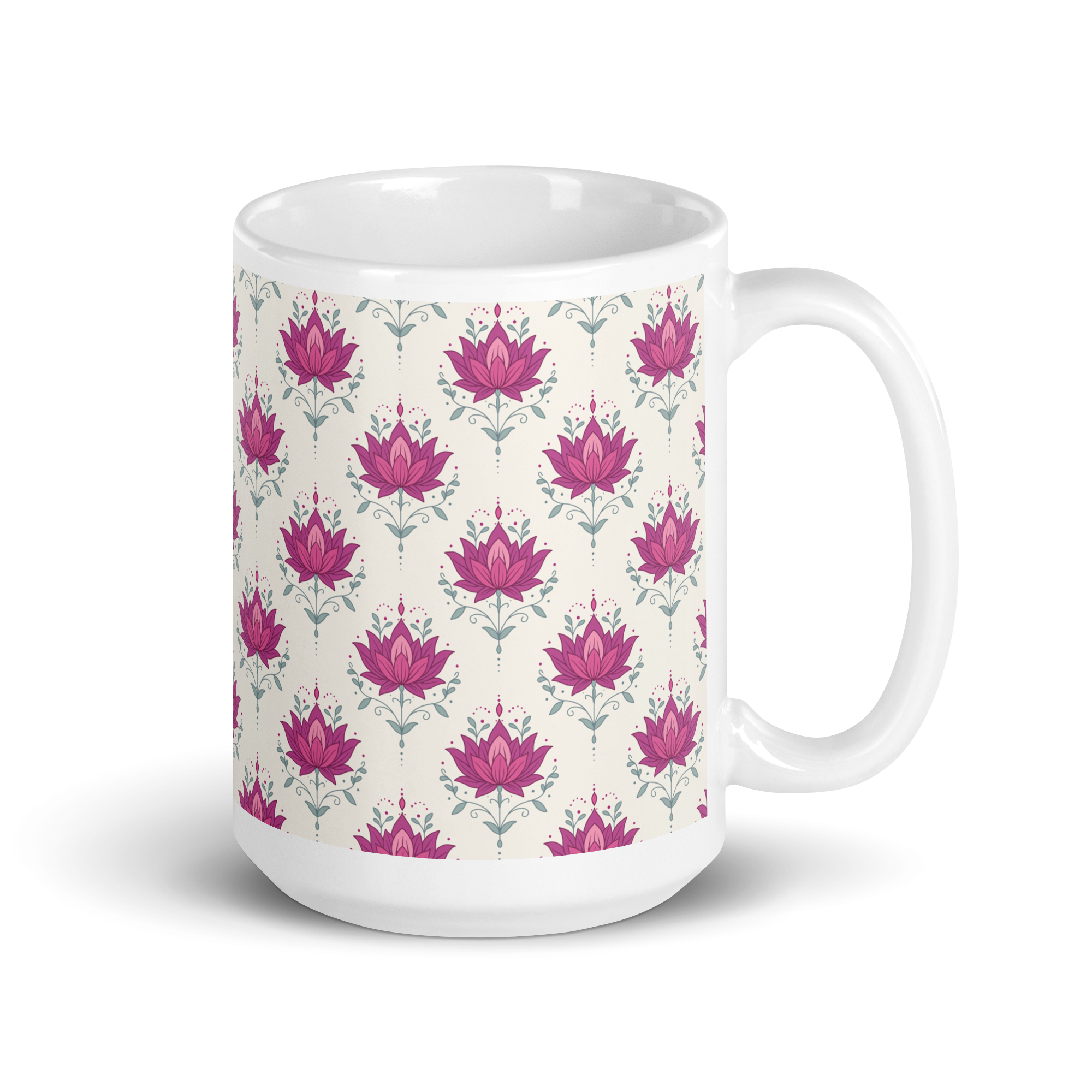 Lotus Glossy Mug