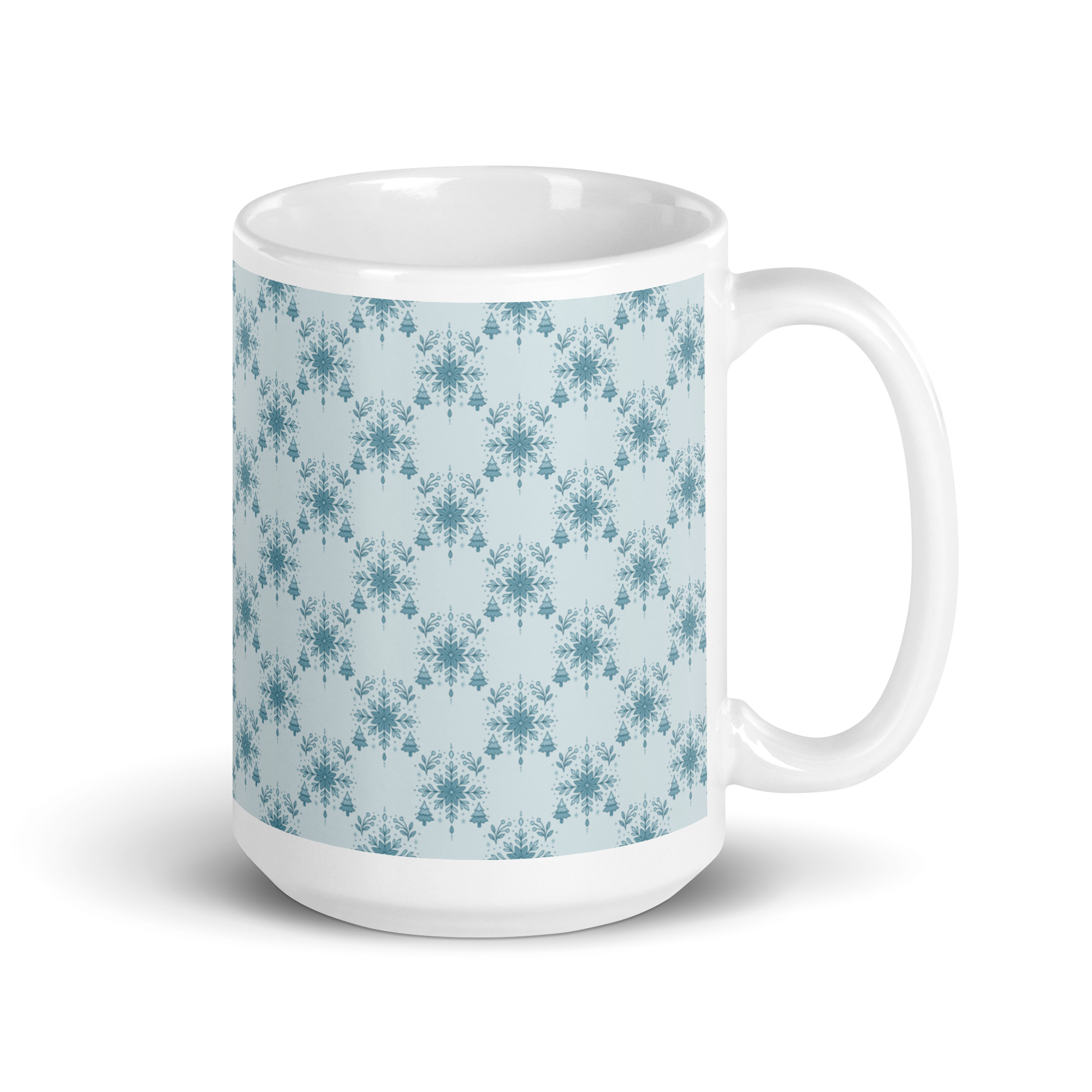 Blue glossy mug