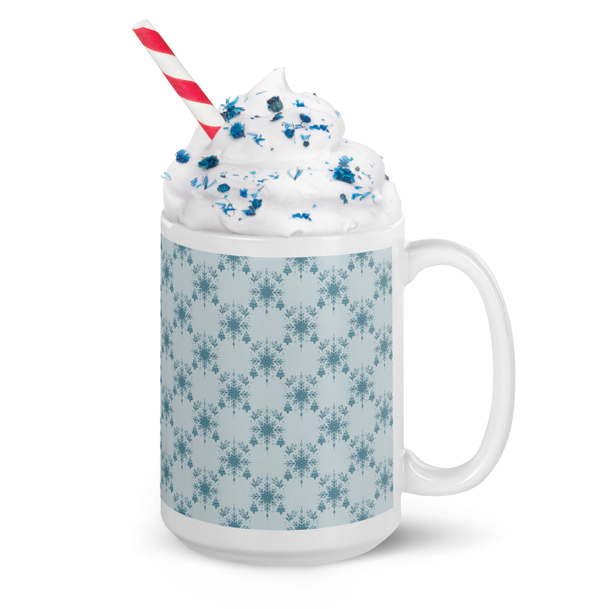 Blue glossy mug