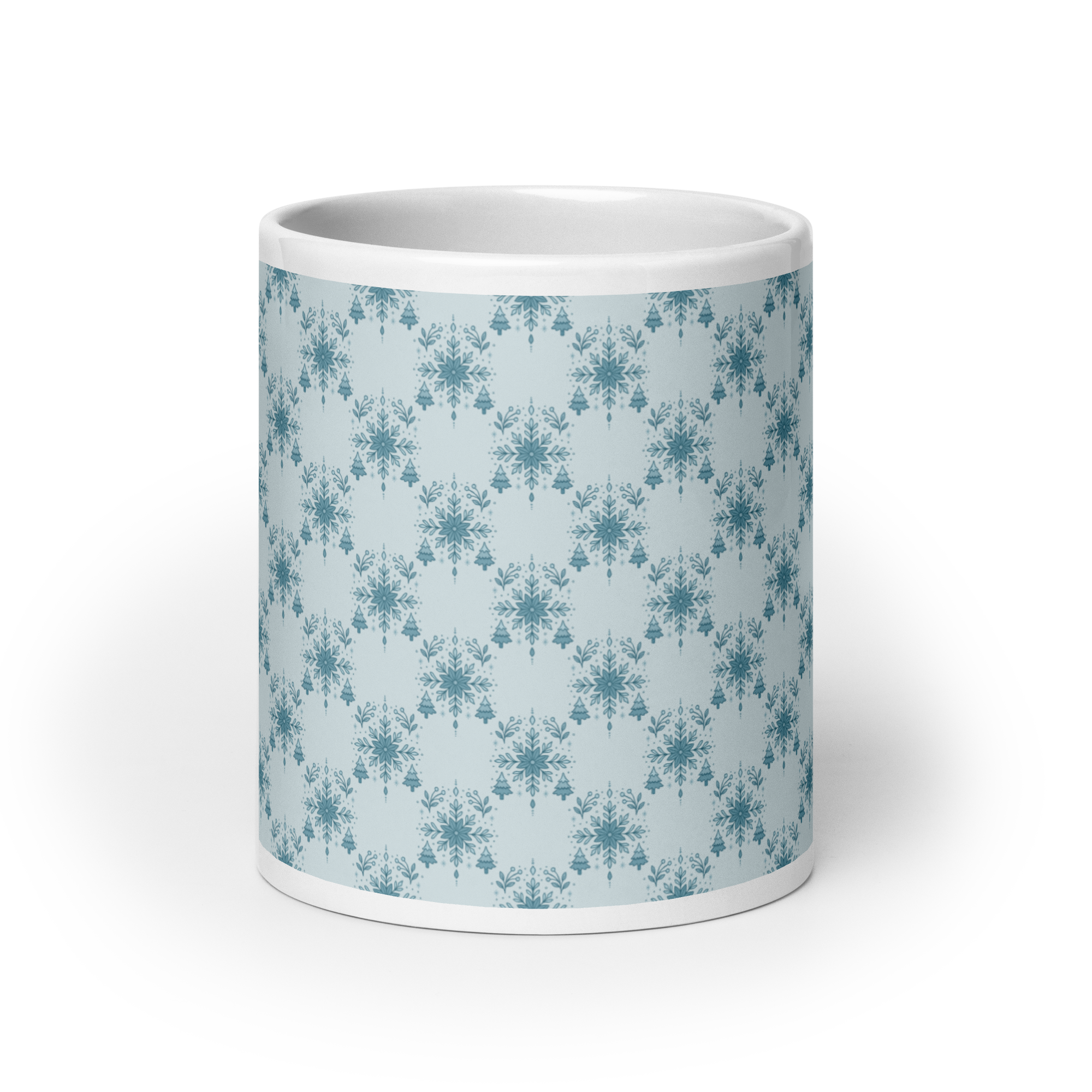 Blue glossy mug