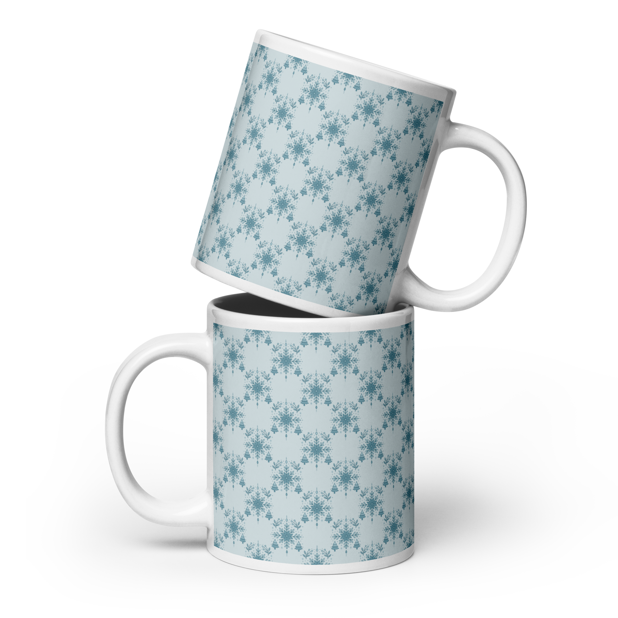 Blue glossy mug