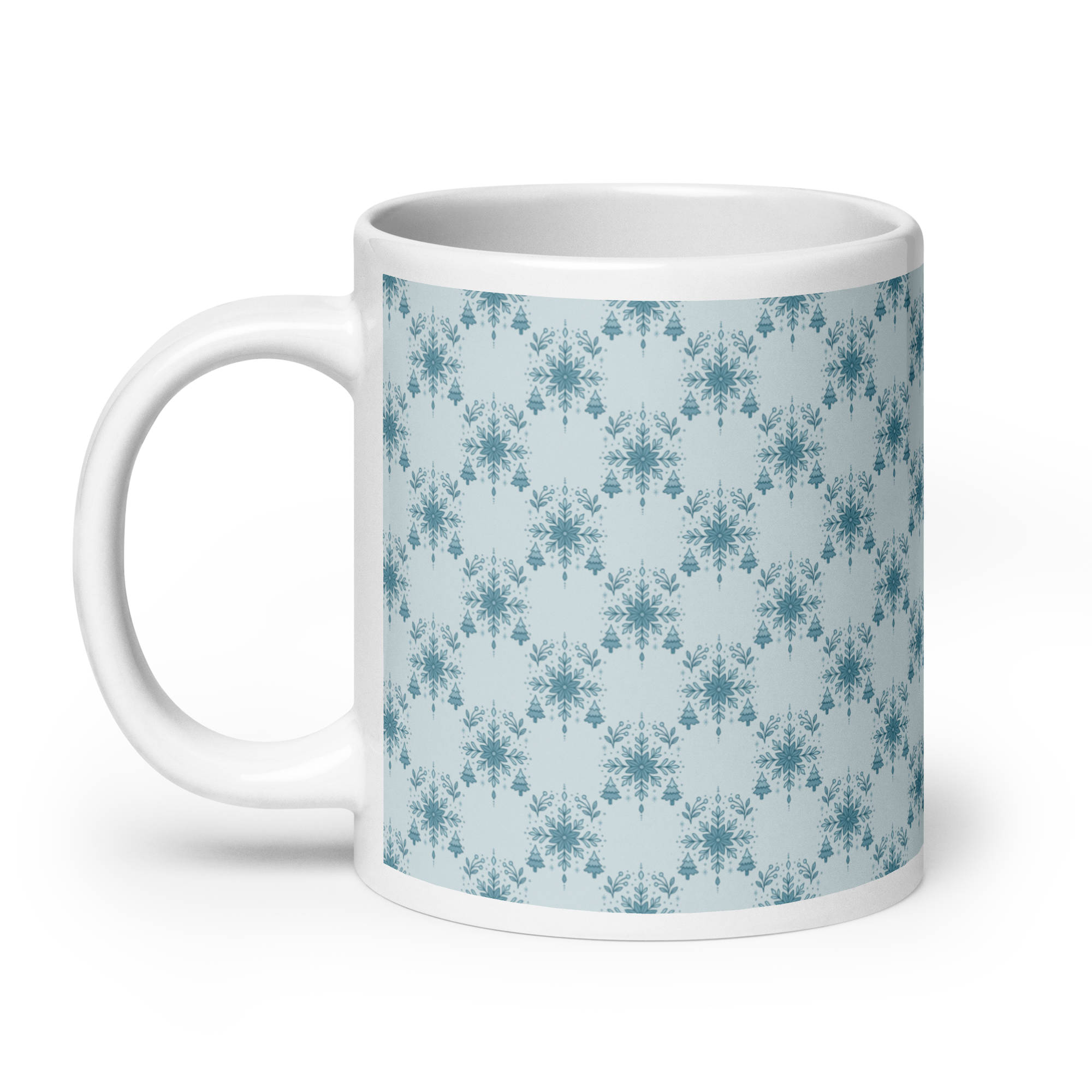 Blue glossy mug