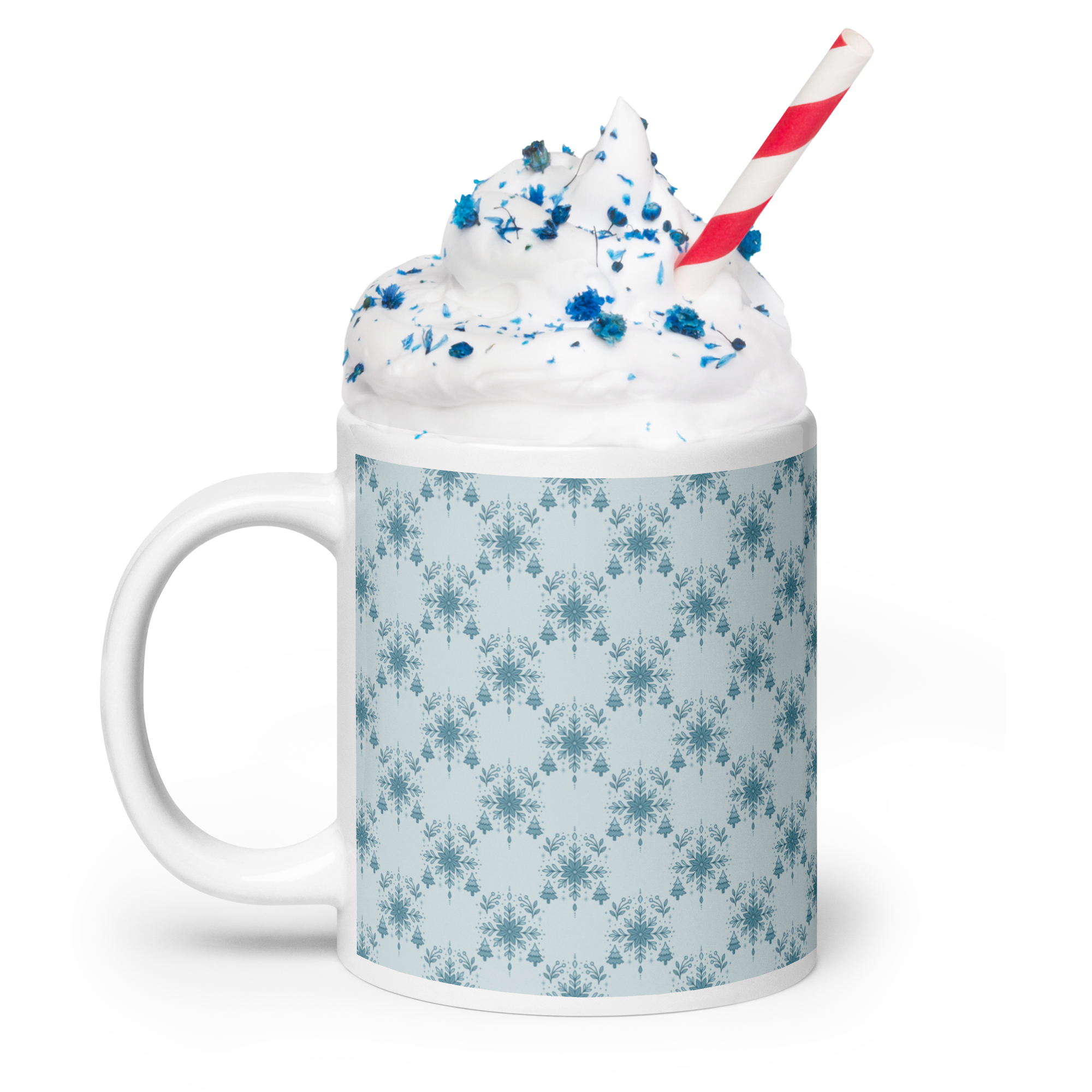 Blue glossy mug