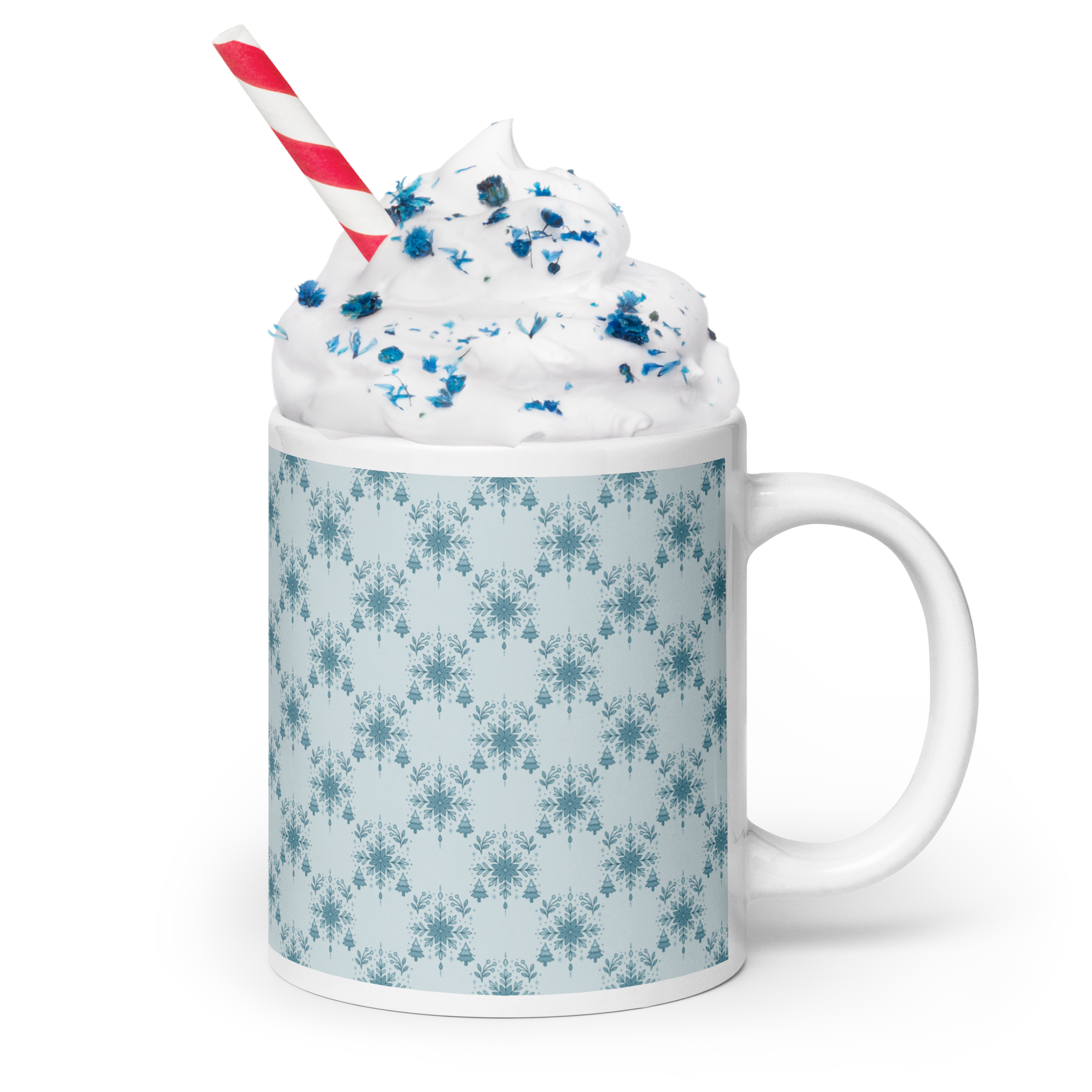 Blue glossy mug