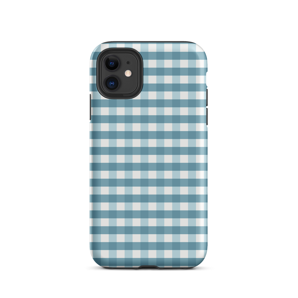 Blue Gingham Tough Case for iPhone®