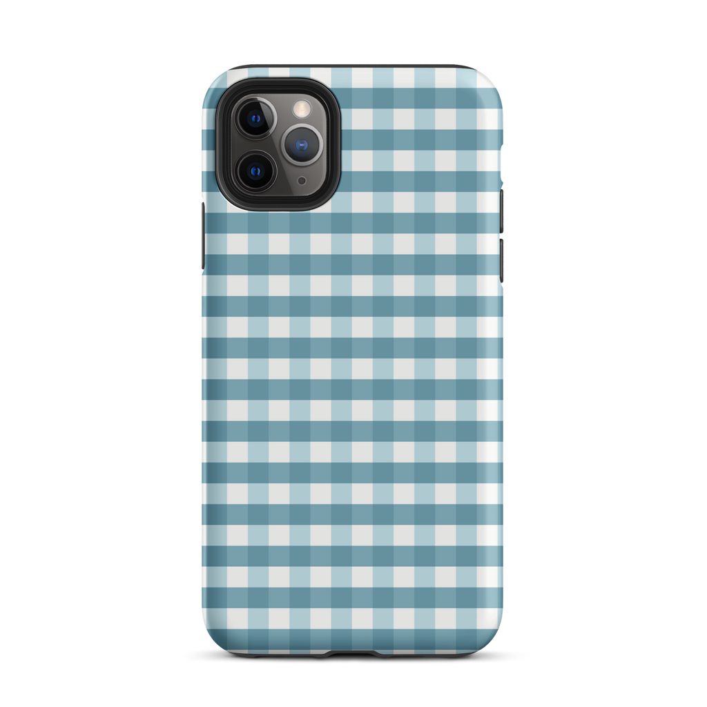 Blue Gingham Tough Case for iPhone®