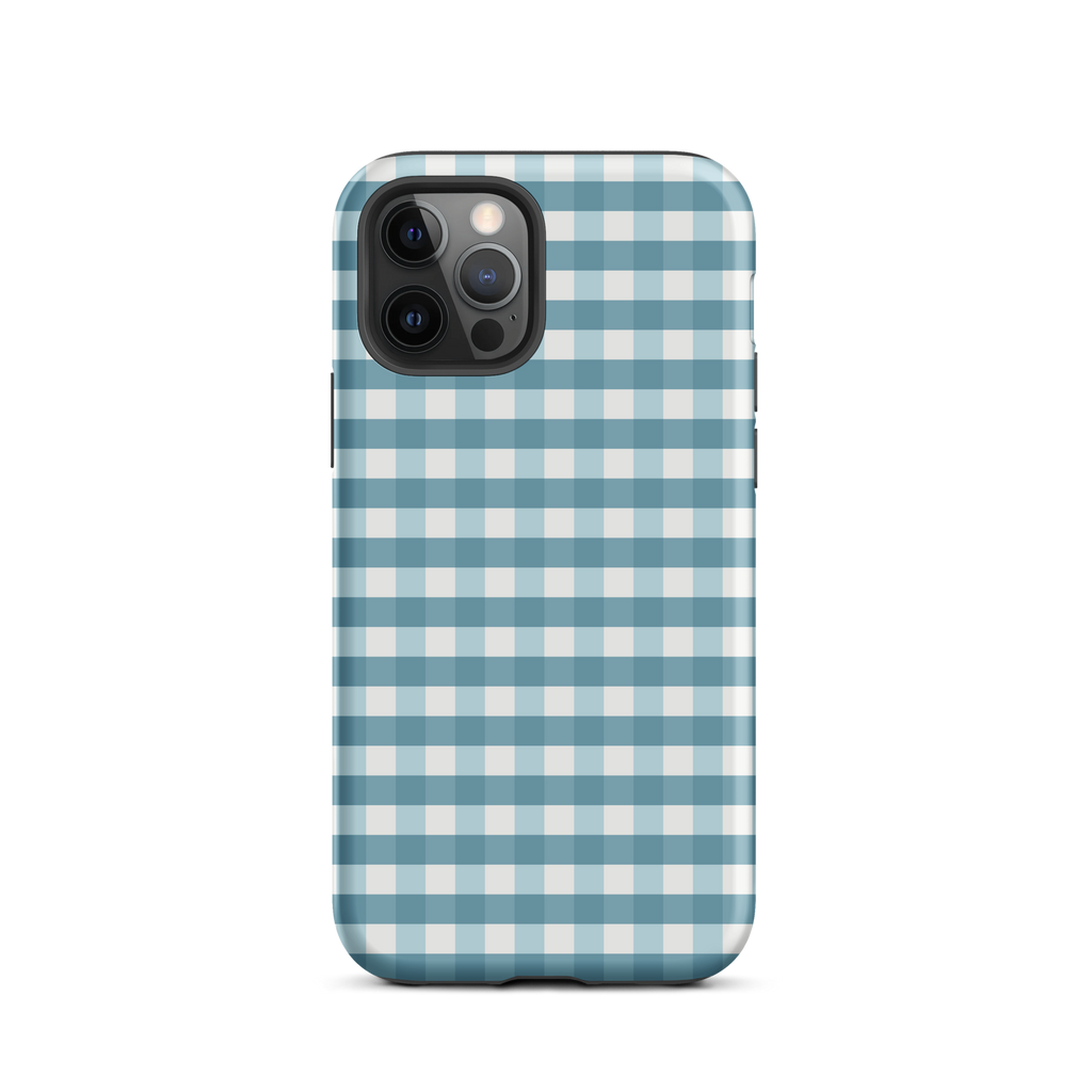 Blue Gingham Tough Case for iPhone®