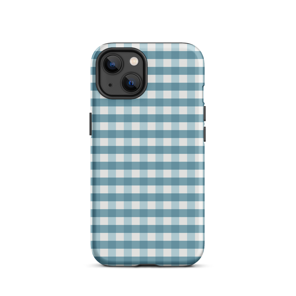 Blue Gingham Tough Case for iPhone®