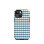 Blue Gingham Tough Case for iPhone®