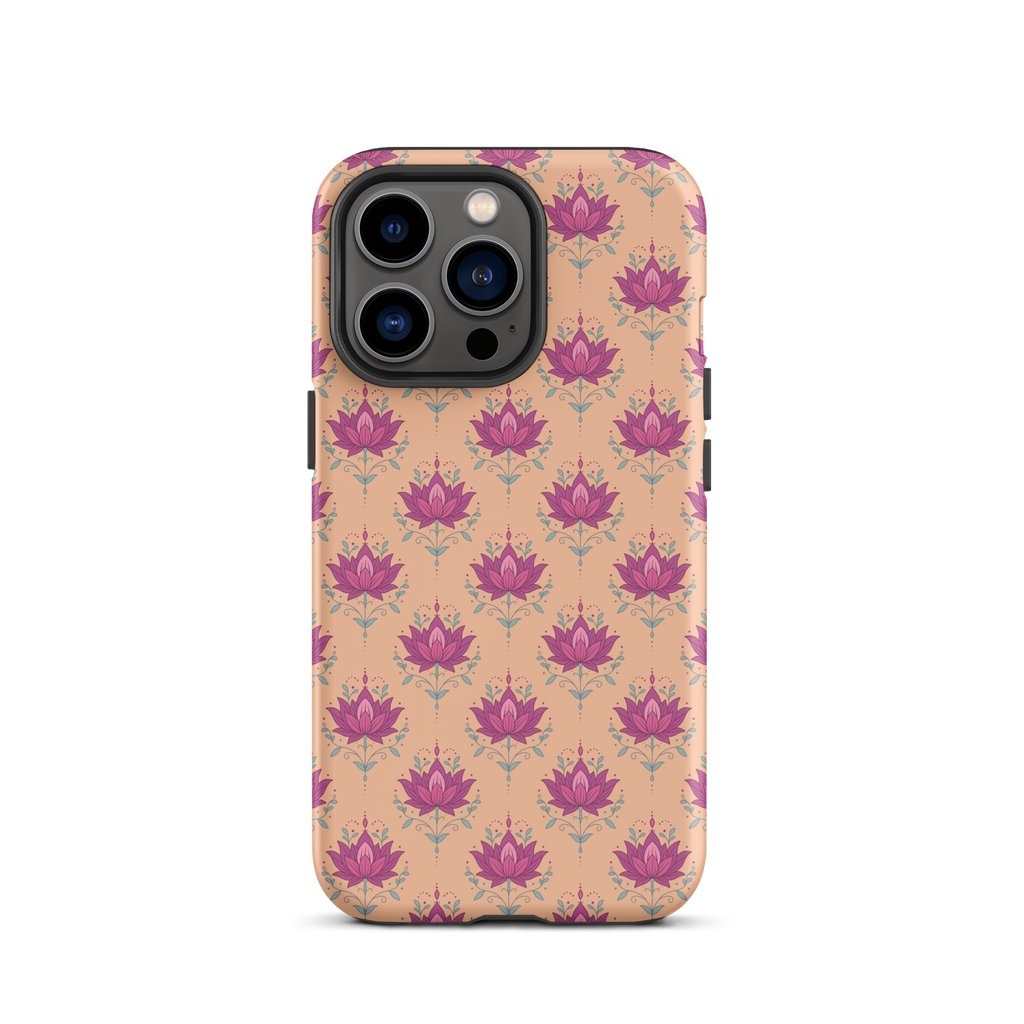 Orange Lotus Tough Case for iPhone®