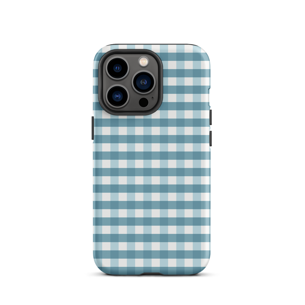 Blue Gingham Tough Case for iPhone®
