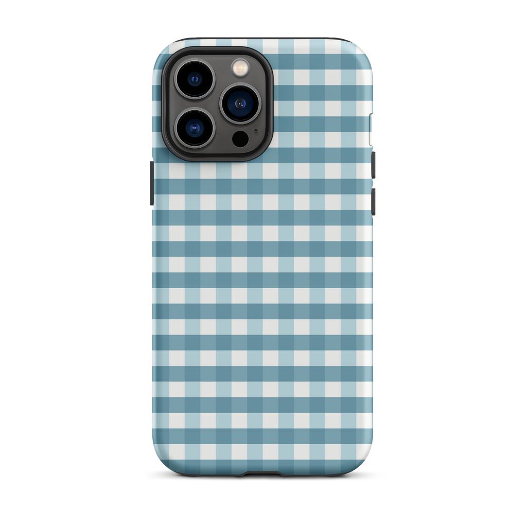 Blue Gingham Tough Case for iPhone®