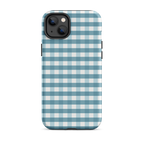 Blue Gingham Tough Case for iPhone®