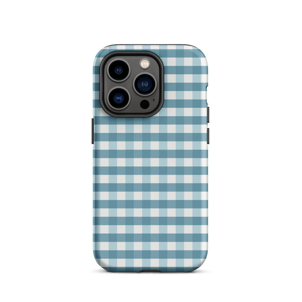 Blue Gingham Tough Case for iPhone®