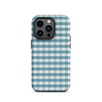 Blue Gingham Tough Case for iPhone®