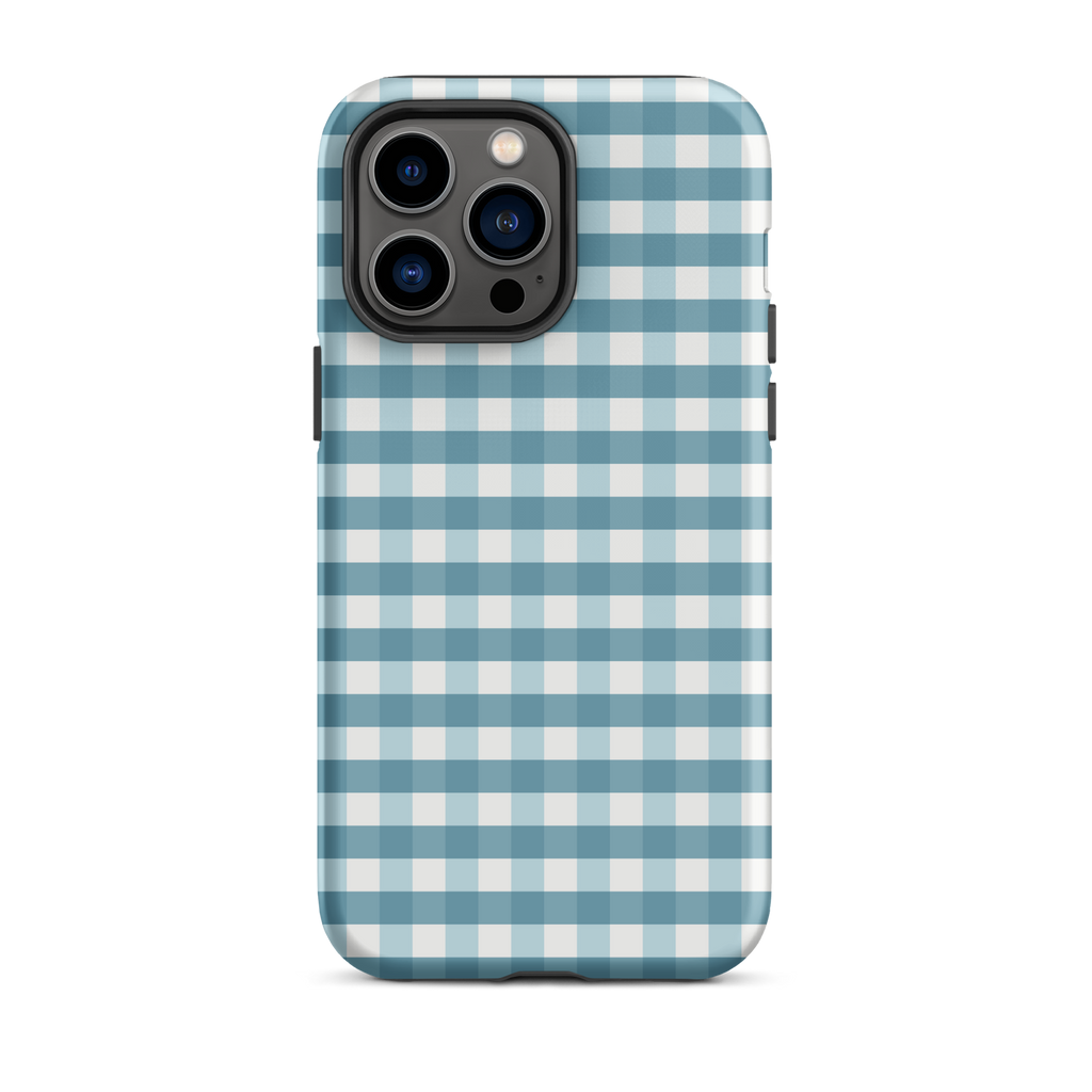 Blue Gingham Tough Case for iPhone®