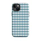 Blue Gingham Tough Case for iPhone®