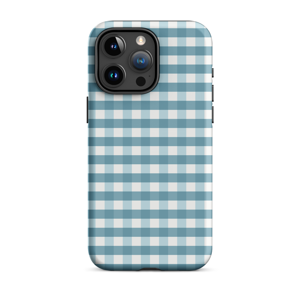 Blue Gingham Tough Case for iPhone®