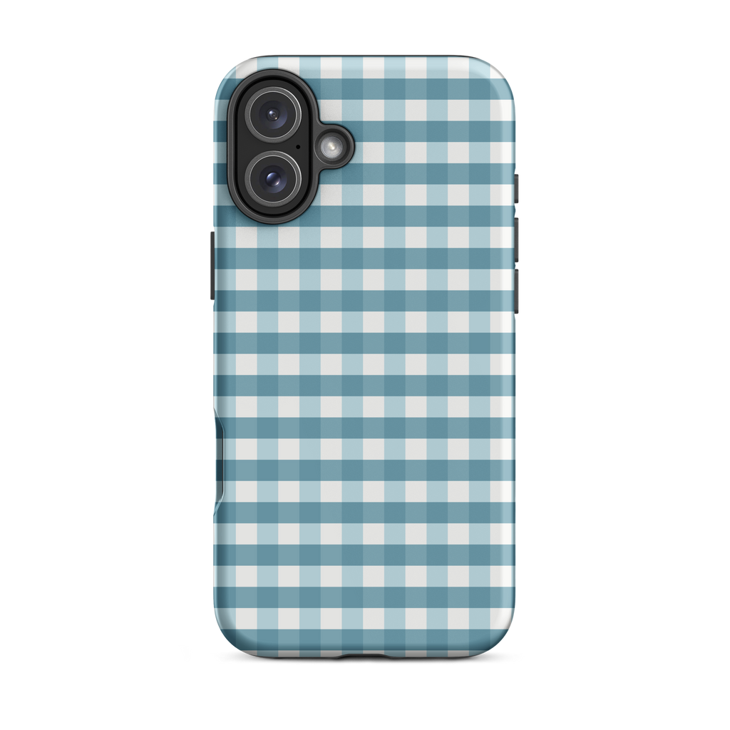 Blue Gingham Tough Case for iPhone®