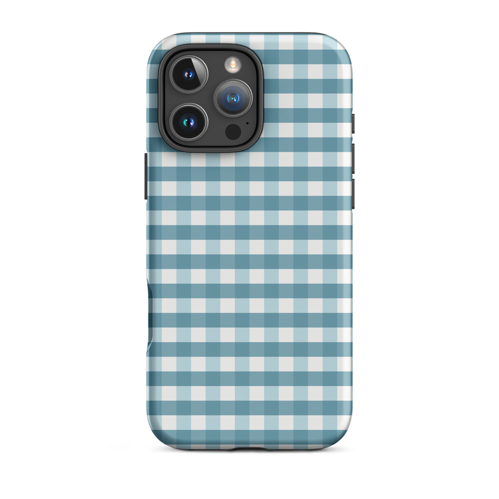Blue Gingham Tough Case for iPhone®
