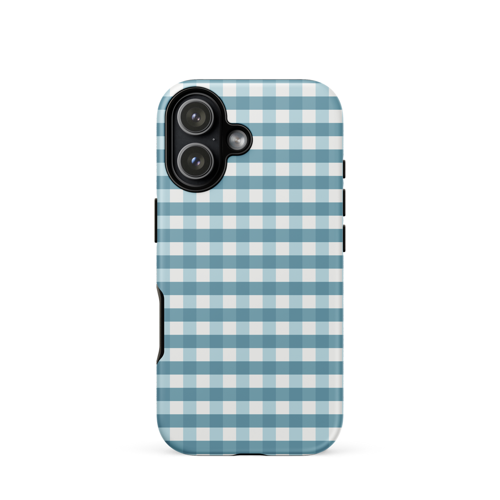Blue Gingham Tough Case for iPhone®