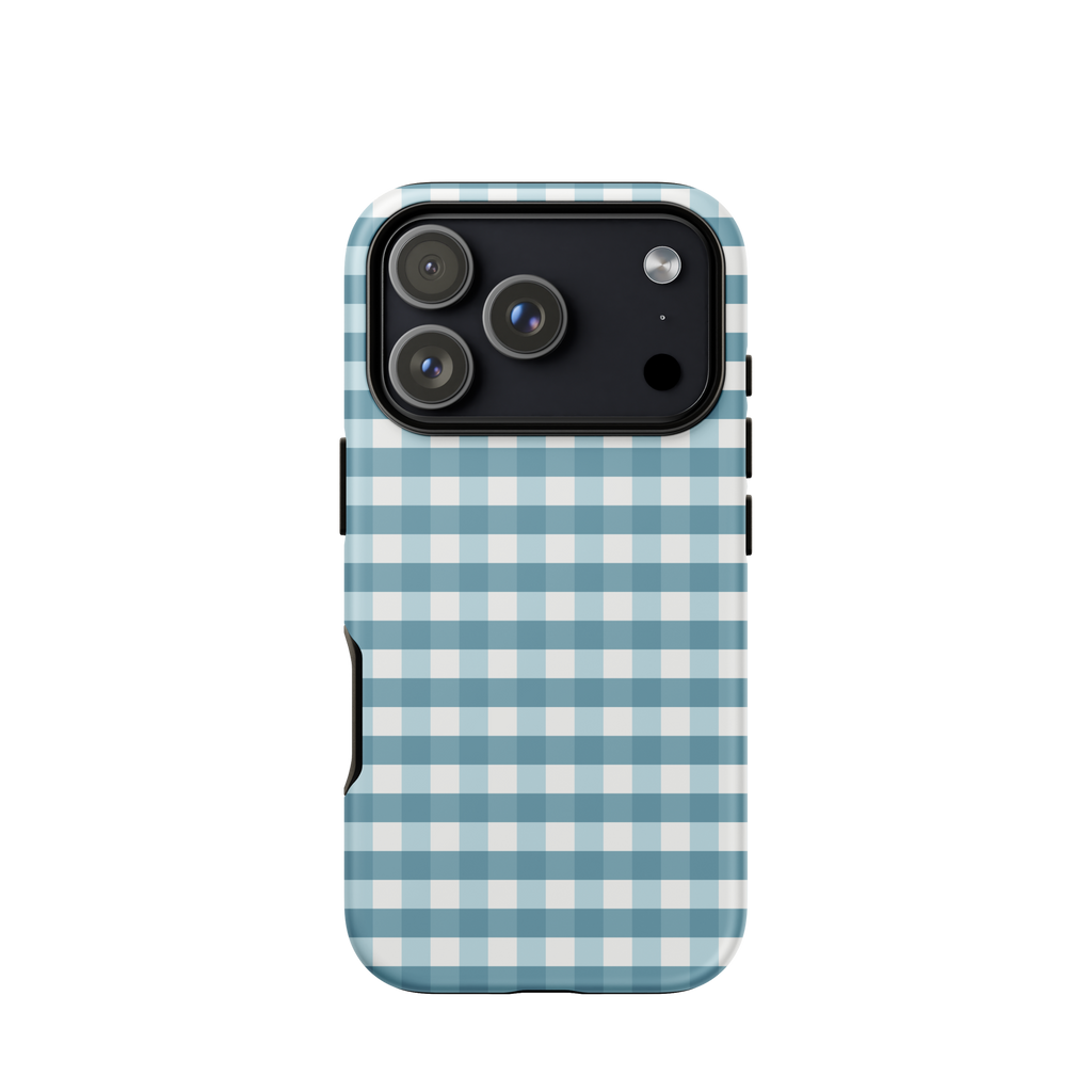Blue Gingham Tough Case for iPhone®