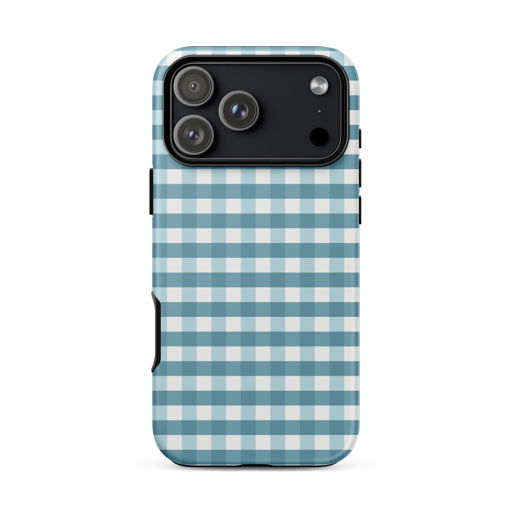 Blue Gingham Tough Case for iPhone®
