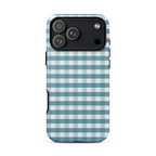 Blue Gingham Tough Case for iPhone®
