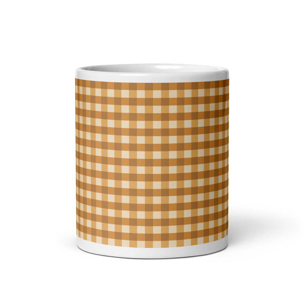 Gingham Glossy Mug