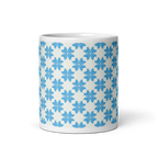 Blue Flower Glossy Mug