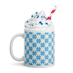Blue Flower Glossy Mug