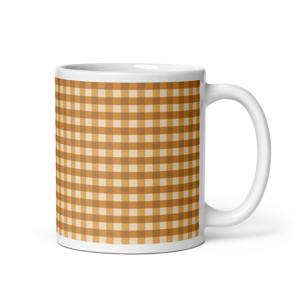 Gingham Glossy Mug