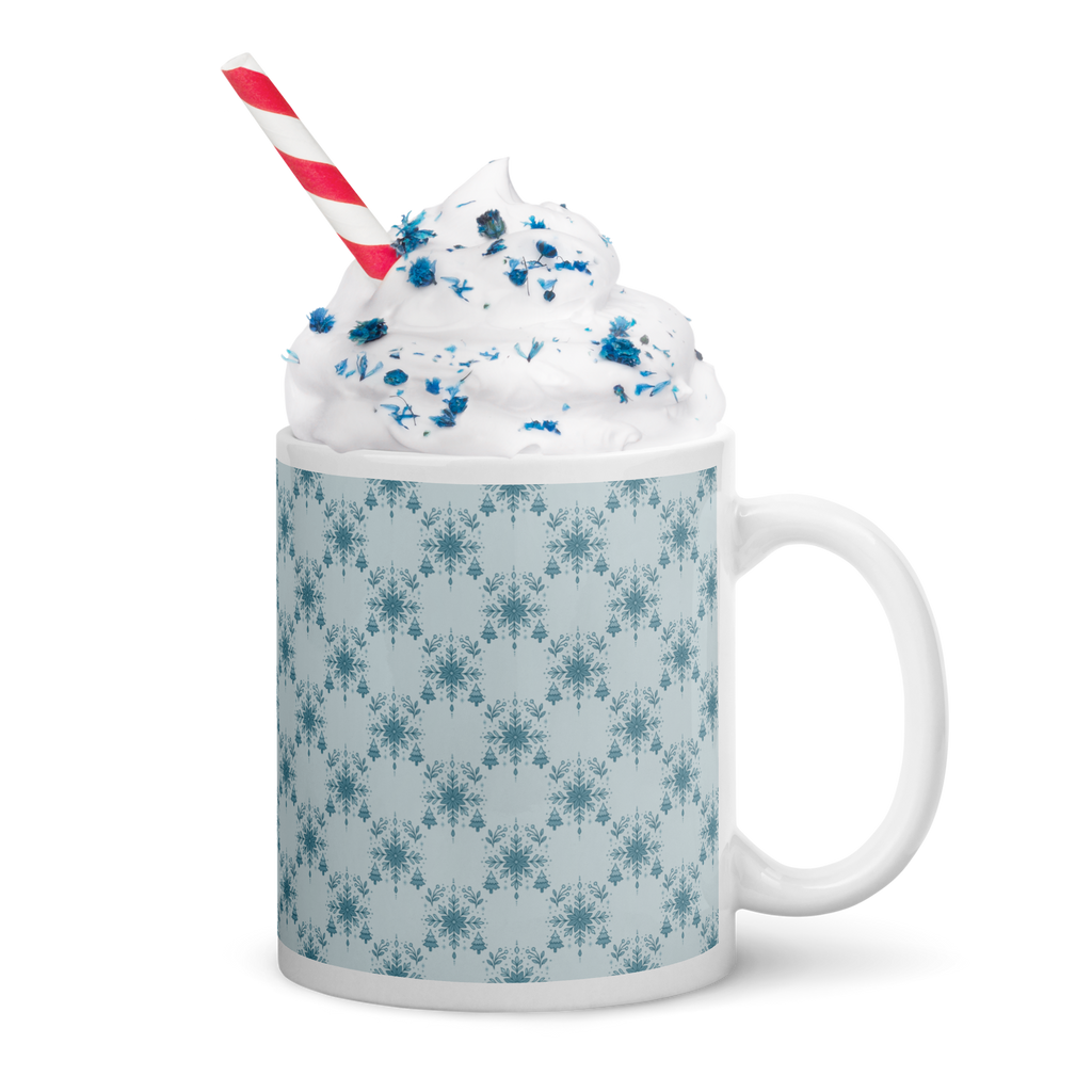 Blue glossy mug