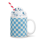 Blue Flower Glossy Mug