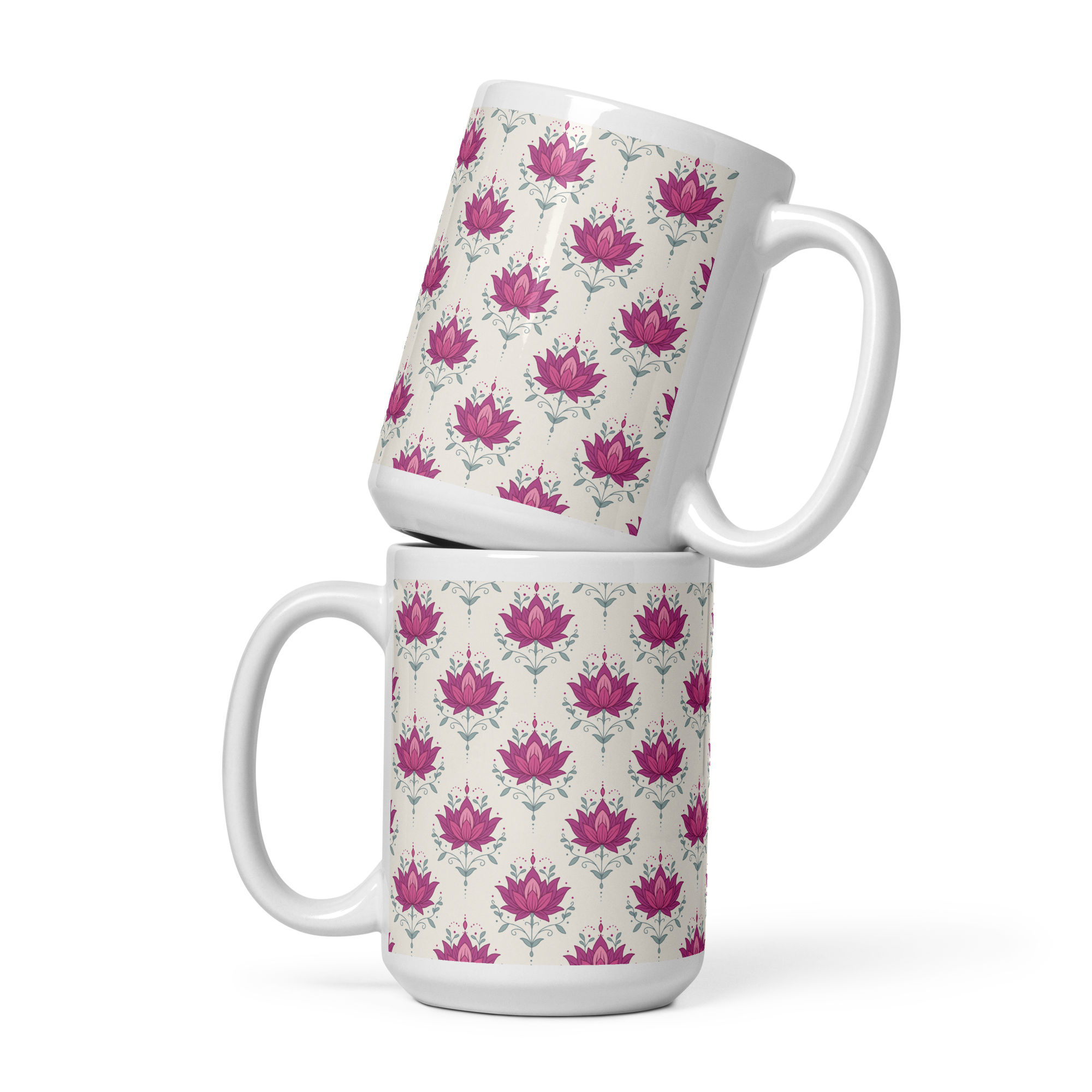 Lotus Glossy Mug