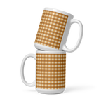 Gingham Glossy Mug