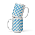 Blue Flower Glossy Mug