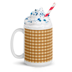 Gingham Glossy Mug